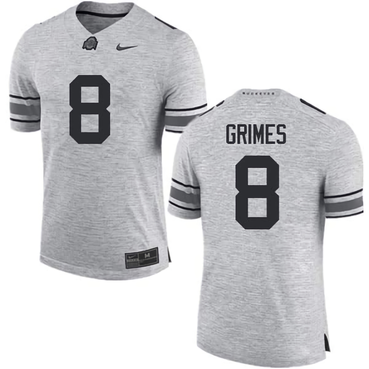 Trevon Grimes Ohio State Buckeyes Men's NCAA #8 Nike Gray College Stitched Football Jersey WMQ0356JJ